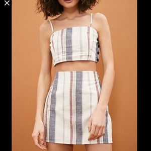 Crop top and mini skirt set, brand new, unused